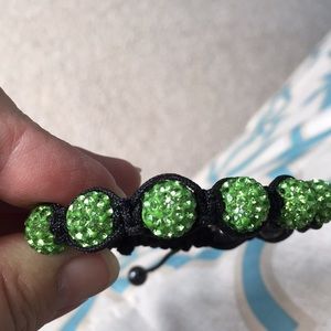 Hand Made Green accent bracelet